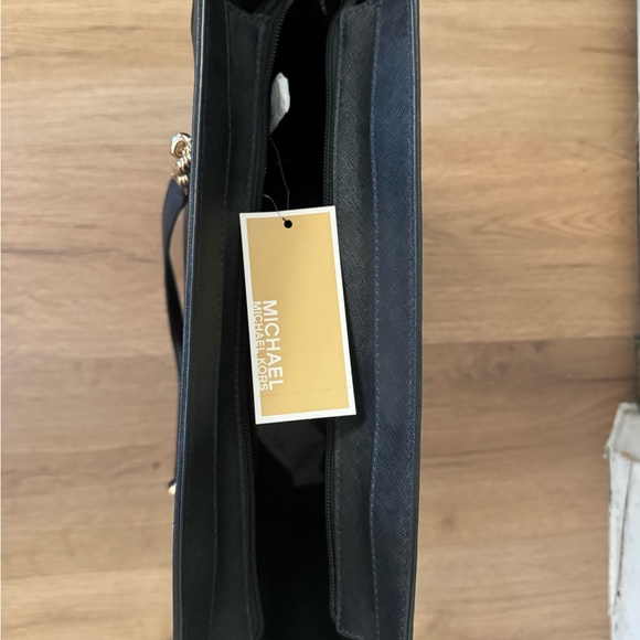 Michael Kors Black Tote with Gold Chain - Picture 4 of 9